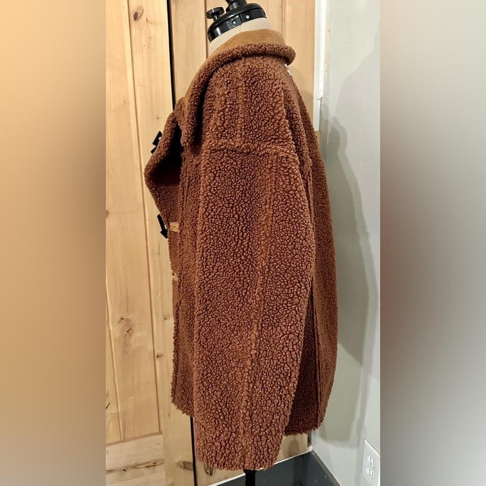 Free People Diogo Shearling Suede Sherpa Jacket Coat XS EUC - Picture 13 of 15